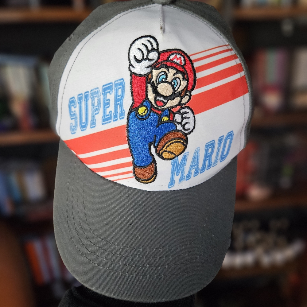 Super Mario Kids Cap - Gray and White